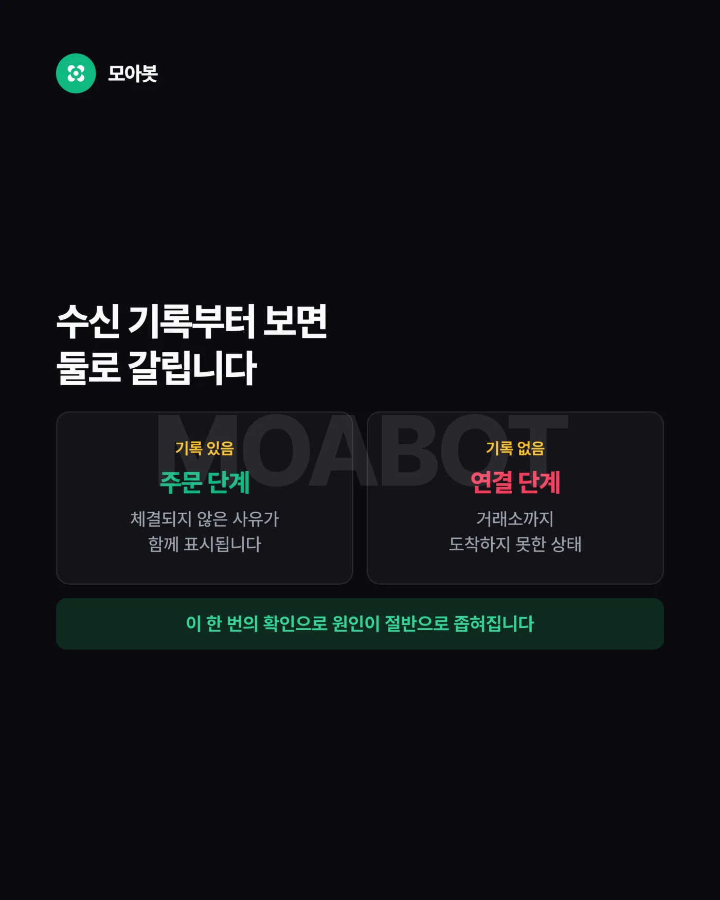 어디부터 확인해야 하나요 — 주문이 안 들어가요, 알림은 울렸는데